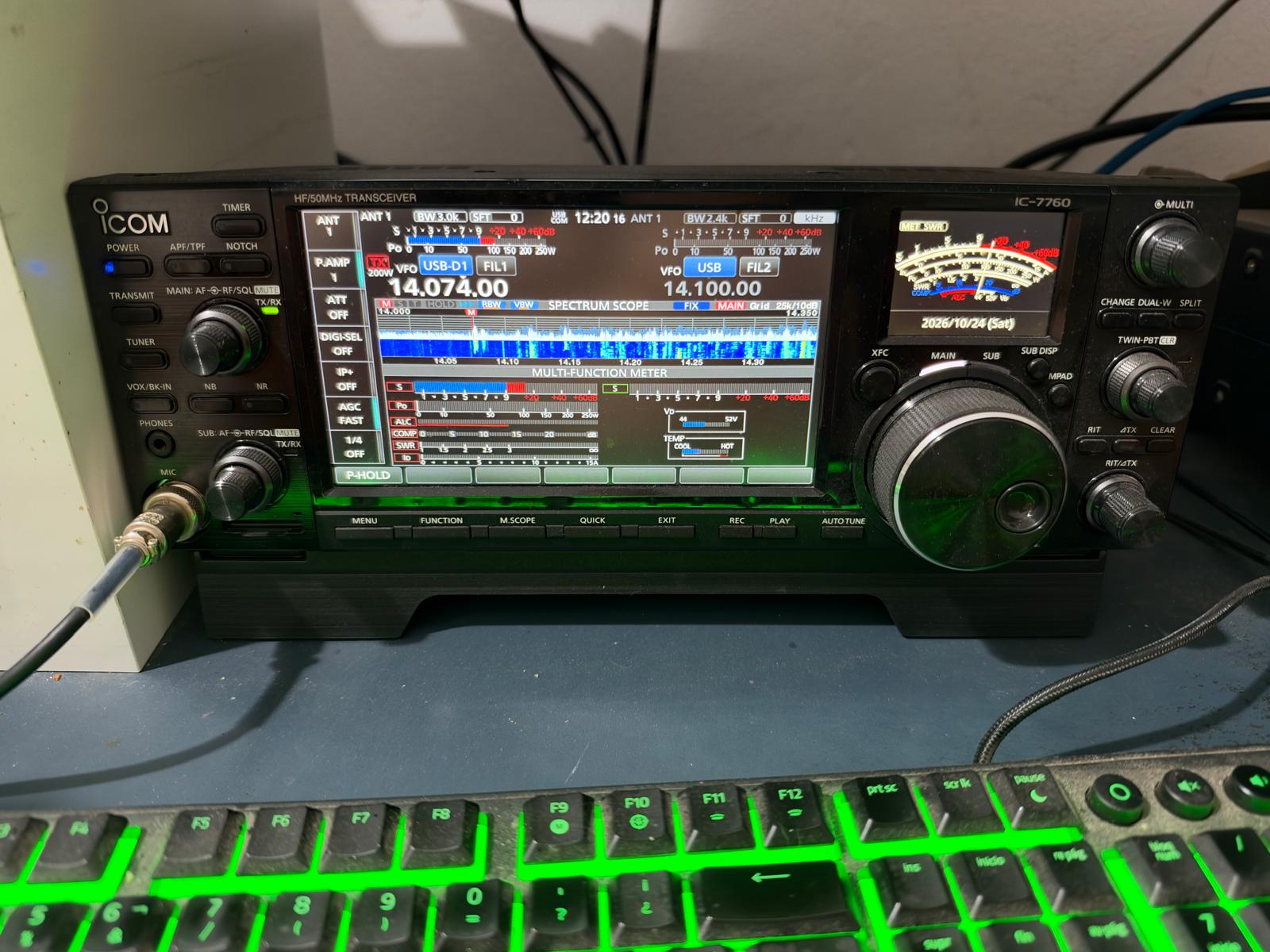 Icom IC-7760, equipo principal de EA8AO